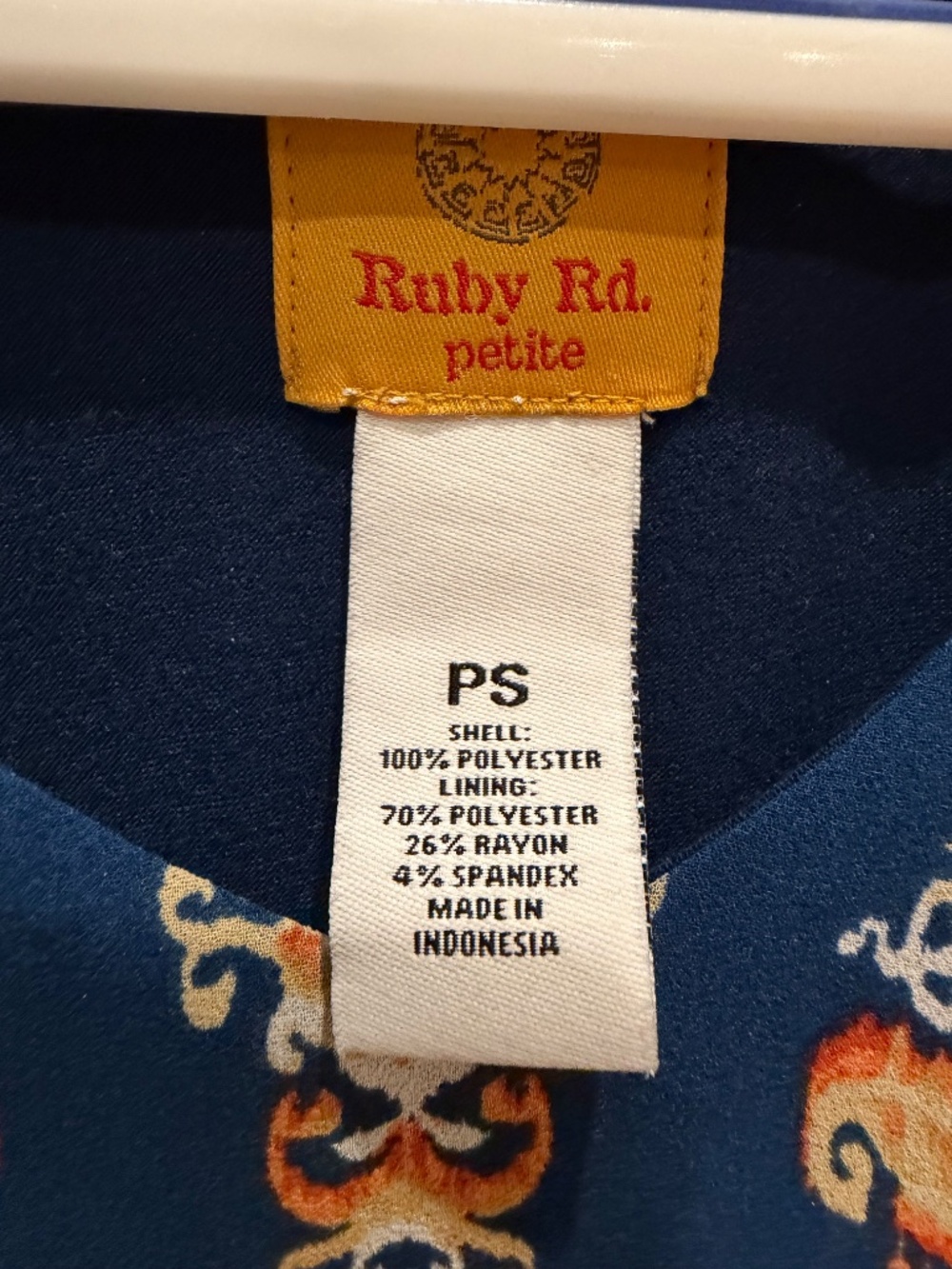 Ruby Rd Kerchief Style Blouse sz PS Multi Color - Picture 2 of 2